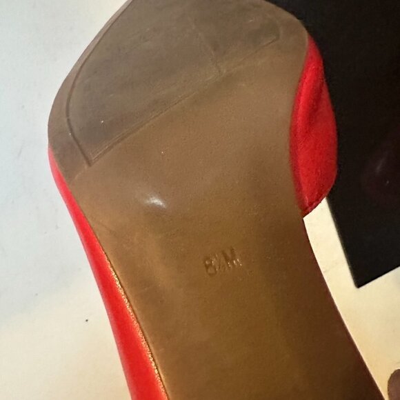 Marc Fischer Red Pumps Size 8.5 Christmas Party Pointed Toe Sexy Festive - Picture 6 of 7